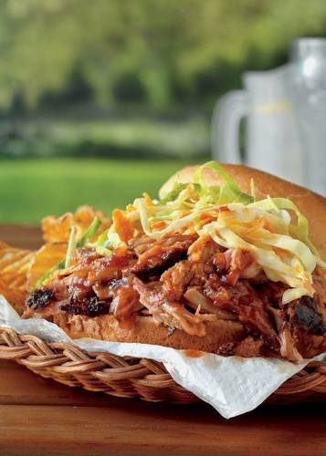 Apple-Smoked Pulled Pork Sandwiches