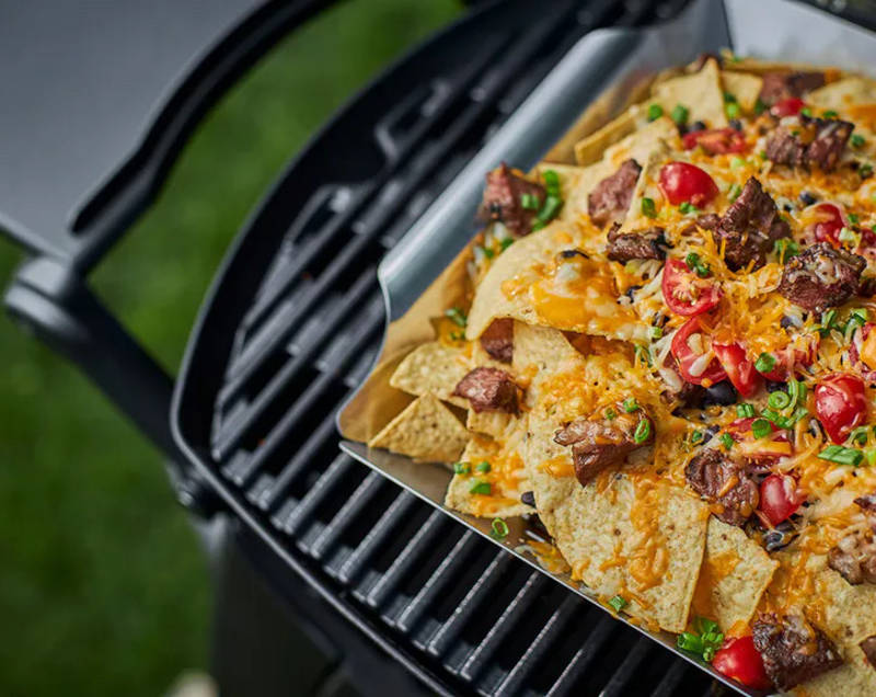 Cheesy Nachos with Steak and Black Beans
