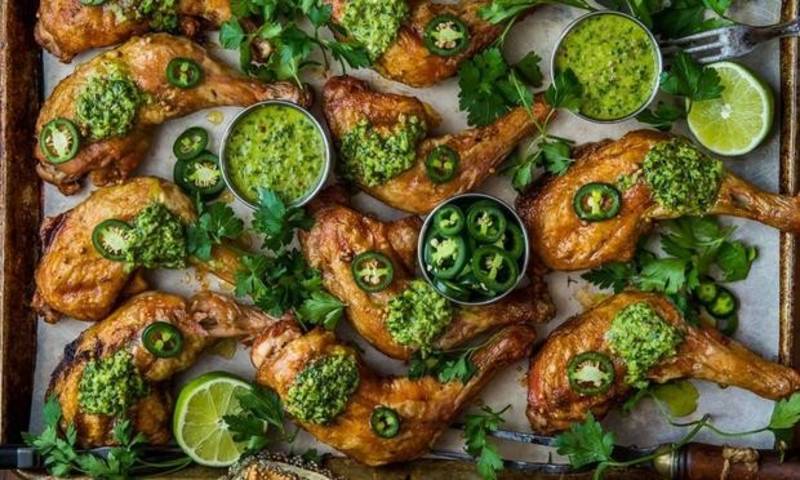 Smoked Chicken With Chimichurri